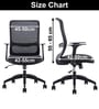 Black Polycotton Solid 18 x 18 Inches Elastic Stretchable Office Chair Covers (2 Pcs