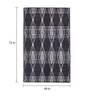 Black Polyester Geometrical 4 x 6 Feet Machine Made Carpet