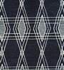 Black Polyester Geometrical 4 x 6 Feet Machine Made Carpet
