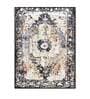 Black Persian Polyester 5 ft x 7 ft Machine Made Carpet