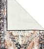 Black Persian Polyester 5 ft x 7 ft Machine Made Carpet