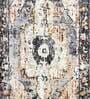 Black Persian Polyester 5 ft x 7 ft Machine Made Carpet