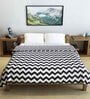 Black Polyester Abstract 120 GSM Double Bed Comforter