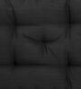 Black Solid Polyester 20x20 Inches Floor Cushion