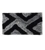 Black Abstract Polyester 24 x 16 Inches Anti Skid Door Mat