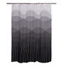 Black Shower Polyester 6 Ft Blackout Eyelet Shower Curtain