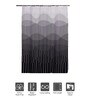 Black Shower Polyester 6 Ft Blackout Eyelet Shower Curtain