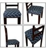Black Printed Polyester Blend 16x20 Inches Chair Covers (Set of 6)