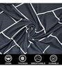Black Printed Polyester Blend 16x20 Inches Chair Covers (Set of 6)