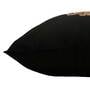 Black Traditional Polyester Blend 16 x 16 Inch Cushion Cover