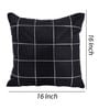 Black Polyester Checkered 40x40 inches Cushion Covers Set of 5