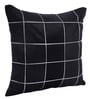 Black Polyester Checkered 40x40 inches Cushion Covers Set of 5