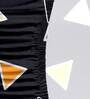 Black Geometric Polyester 73x57 Inches 2 Seater Sofa Cover