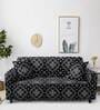 Black Traditional Polyester (1Pc) Seater Sofa Cover