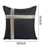 Black Polyester Geometric 40x40 inches Cushion Covers Set of 5
