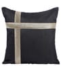 Black Polyester Geometric 40x40 inches Cushion Covers Set of 5