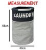 Black Polyester Laundry Basket