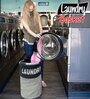 Black Polyester Laundry Basket