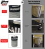 Black Polyester Laundry Basket