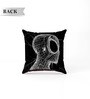 Black Polyester Marvel 16x16 inches Reversible Kids Cushion (1 Pc)