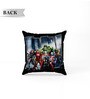 Black Polyester Marvel 16x16 inches Reversible Kids Cushion (1 Pc)