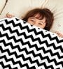 Black Polyester Patterned 120 GSM Single Bed Kids Dohar