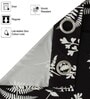 Black Floral Polyester 9 Ft Semisheer Eyelet Door Curtains (Set of 2)