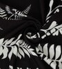 Black Floral Polyester 9 Ft Semisheer Eyelet Door Curtains (Set of 2)