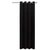Black Polyester Solid 9ft Blackout Eyelet Door Curtain (1 Pc)
