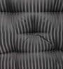 Black Striped Polyester 20x20 Inches Floor Cushion