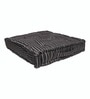 Black Striped Polyester 20x20 Inches Floor Cushion
