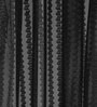 Black Polyester Striped 9ft Sheer Eyelet Door Curtain
