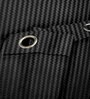 Black Polyester Striped 9ft Sheer Eyelet Door Curtain