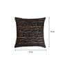 Black Textured Polyester 16 x 16 Inches Cushion Covers (Set of 5)