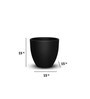 Iraka Medium Black Polymer Floor Planter