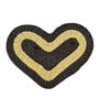 Black Polypropylene Heart Shaped Max Absorbent 16X24 Inches Bath Mat