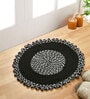 Black Polypropylene  Max Absorbent 18 X 18 Inches Round Bath Mat