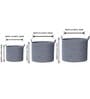 Black Polypropylene 52 Ltr (3Pcs) Storage Basket