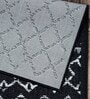Black Geometric Polypropylene 8 ft x 10 ft Machine Made Carpet
