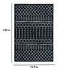 Black Geometric Polypropylene 8 ft x 10 ft Machine Made Carpet