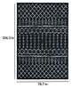Black Geometric Polypropylene 6 ft x 9 ft Machine Made Carpet