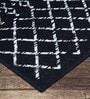 Black Geometric Polypropylene 8 ft x 10 ft Machine Made Carpet