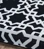 Black Geometric Polypropylene 8 ft x 10 ft Machine Made Carpet