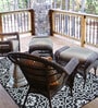 Black Persian Polypropylene 8 ft x 10 ft Machine Made Carpet