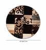 Black Polypropylene Vintage Machine Made Round Carpet