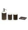 Black Polyresin Bath Set (Set of 4)