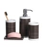 Black Polyresin Bath Set (Set of 4)