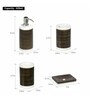 Black Polyresin Bath Set (Set of 4)
