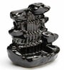 Black Polyresin Dropping FountainSmoke Backflow Cone Incense Holder