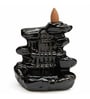 Black Polyresin Dropping FountainSmoke Backflow Cone Incense Holder